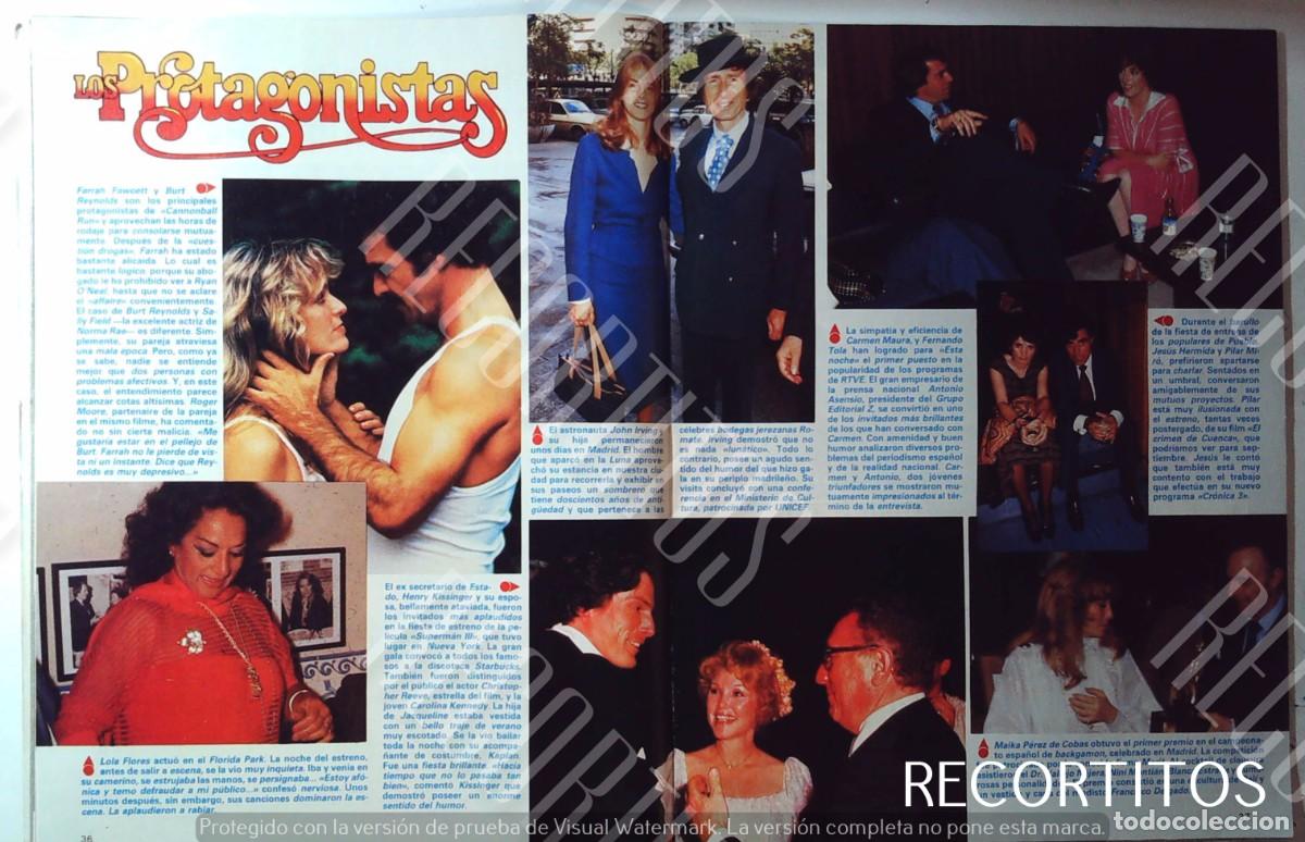 Cine: FF FARRAH FAWCETT BURT REYNOLDS LOLA FLOES CHRISTOPHER REEVE SUPERMAN MAIKA PEREZ JOHN IRVING