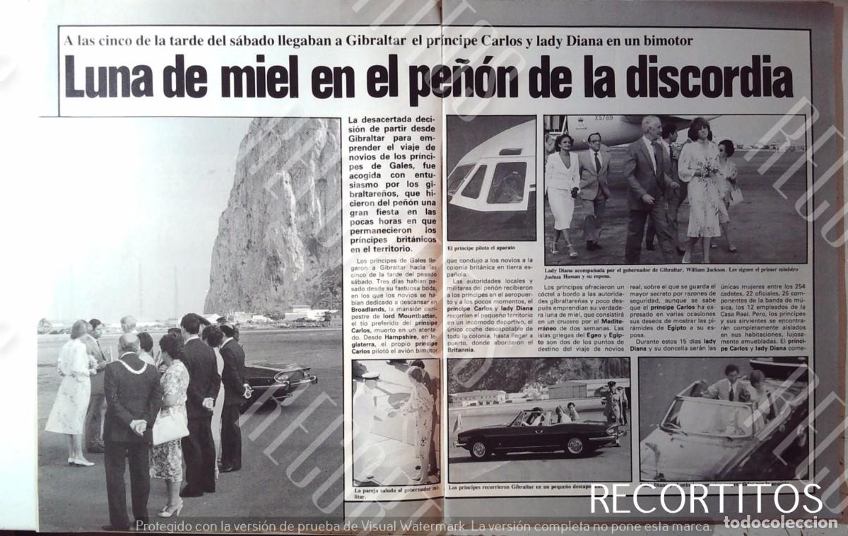 Cine: LADY DI Y CARLOS DE INGLATERRA LA BODA LUNA DE MIEL EN GIBRALTAR