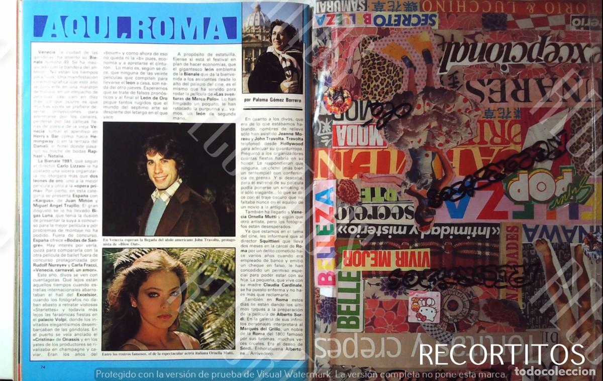 Cine: PALOMA GOMEZ BORRERO JOHN TRAVOLTA ORNELLA MUTTI MUTI