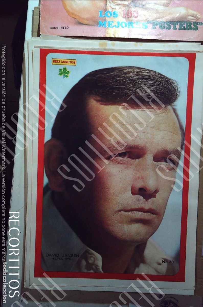 Cine: poster diez minutos 1972 david jansen el fugitivo