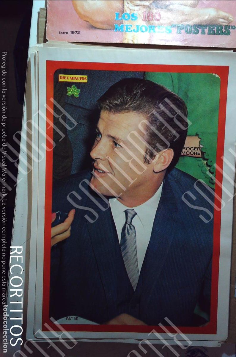 Cine: poster diez minutos 1972 roger moore james bond 007