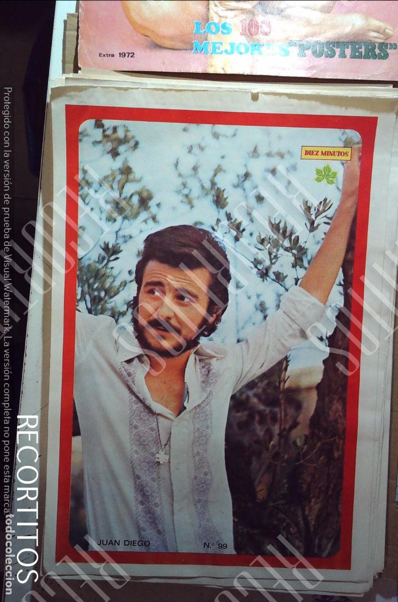 Cine: poster diez minutos 1972 juan diego