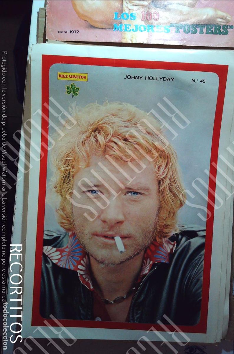 Cine: poster diez minutos 1972 johnny halliday hallyday