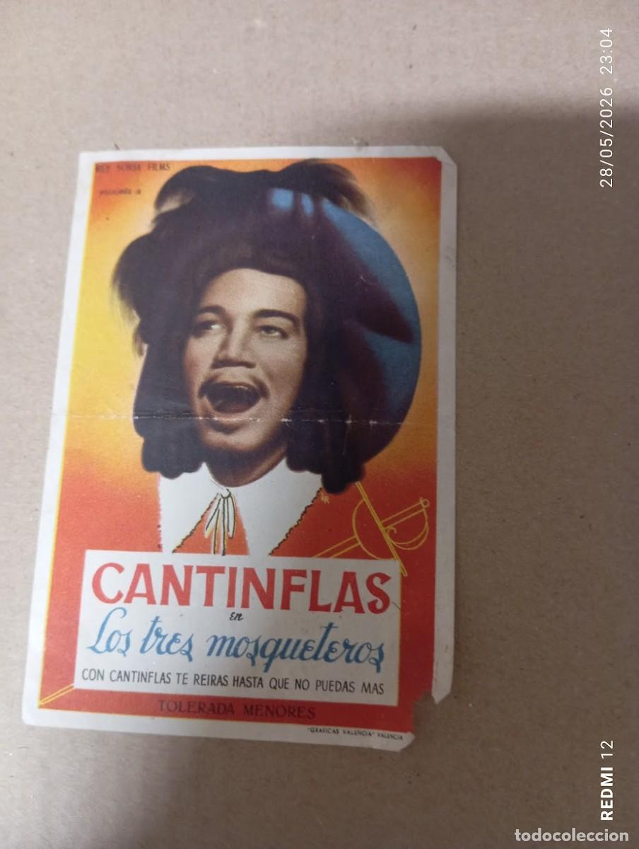 Cine: PASE MANO PROGRAMA CINE / CANTINFLAS -LOS TRES MOSQUETEROS