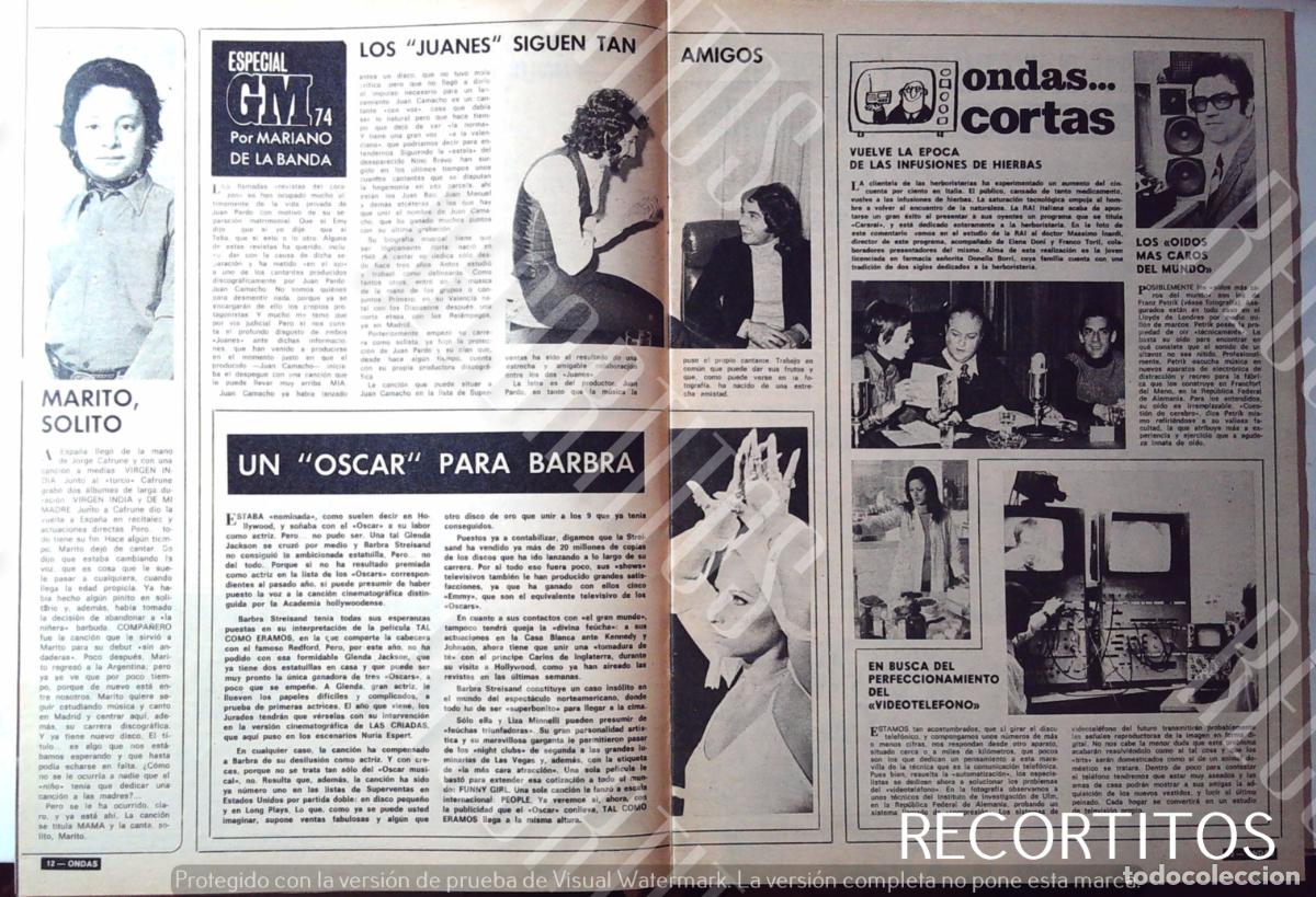 Cine: MARITO BARBRA STREISAND JUAN CAMACHO JUAN PARDO