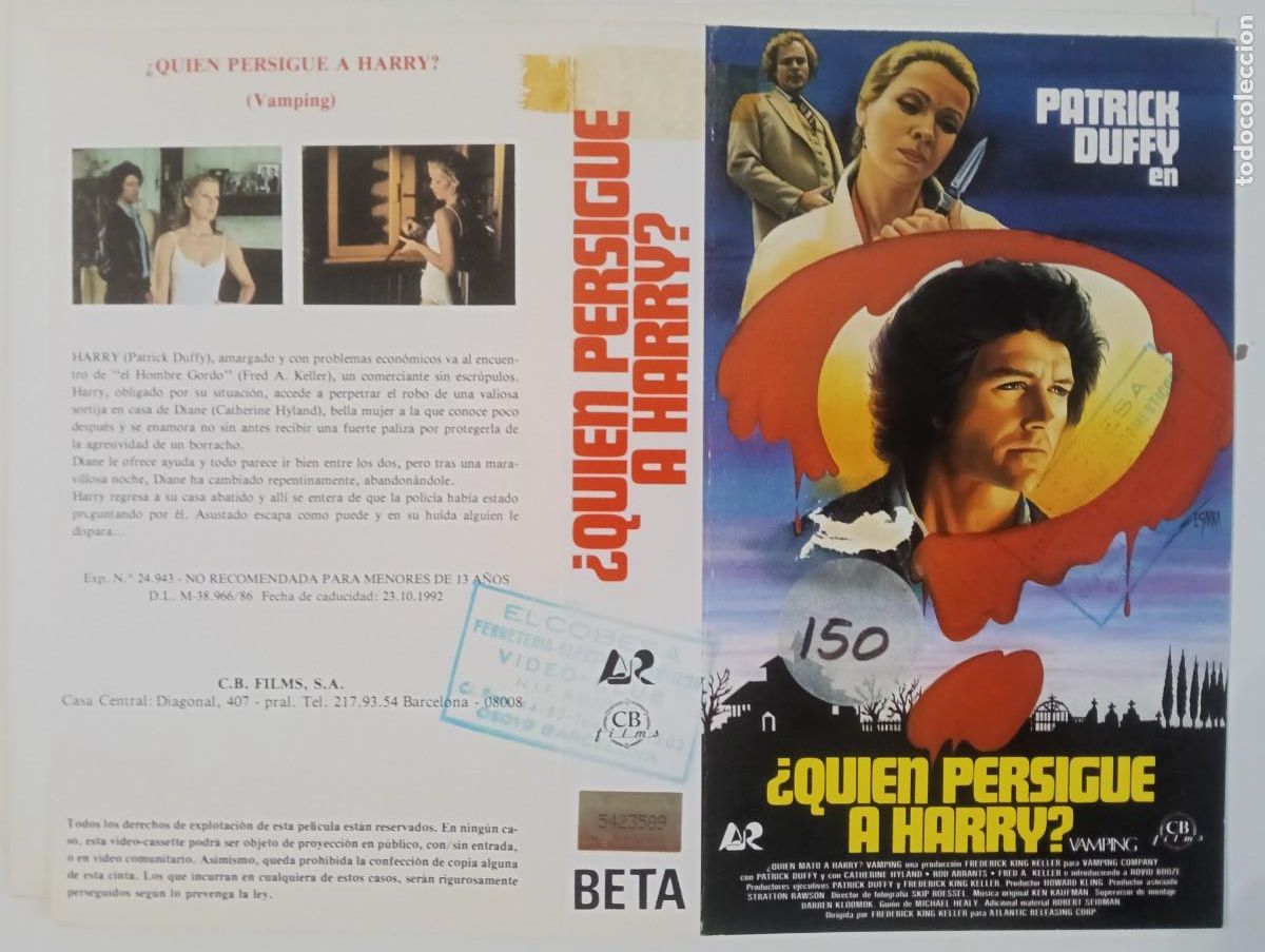 Cine: SUBASTA CARATULA - QUIEN PERSIGUE A HARRY? - CB BETA