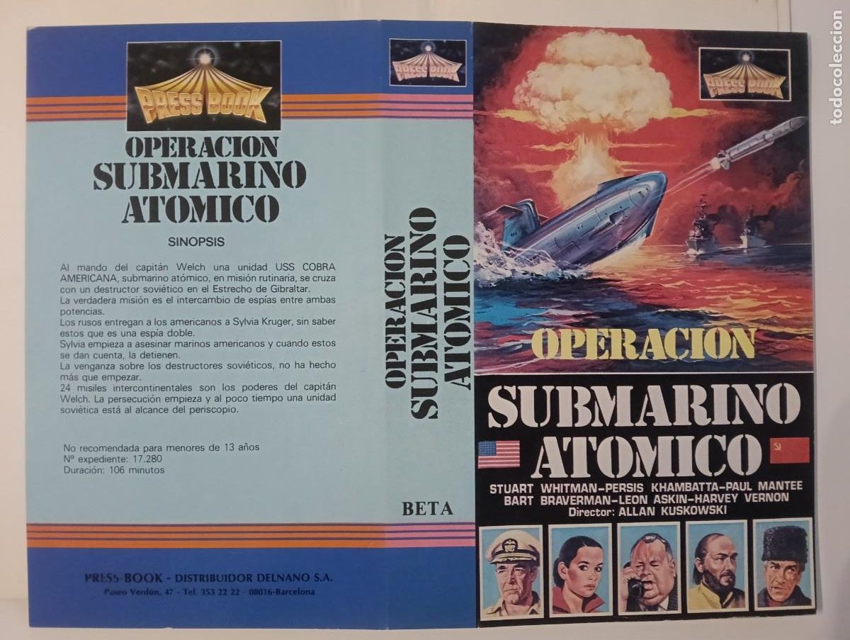 Cine: SUBASTA CARATULA - OPERACION SUBMARINO ATOMICO - PRESS BOOK BETA