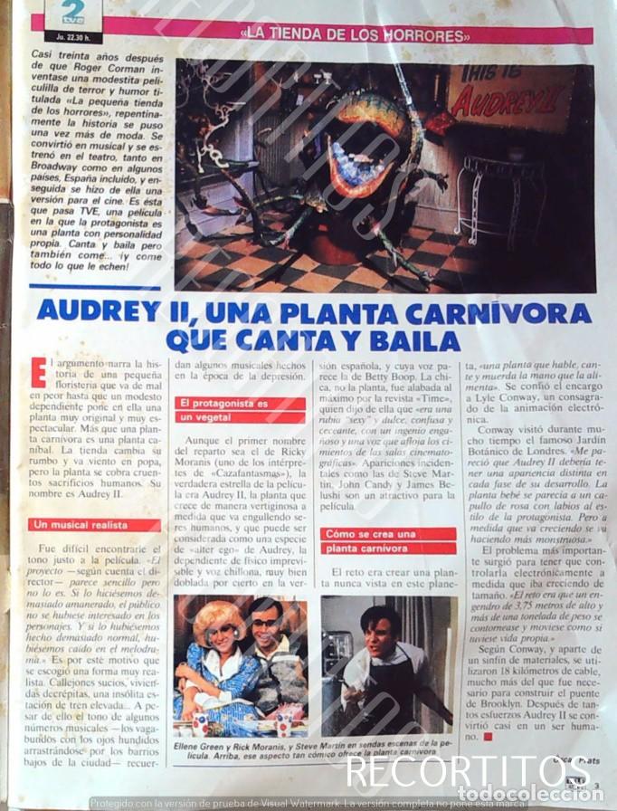 Cine: LA TIENDA DE LOS HORRORES AUDREY II ELLENE GREEN RICK MORANIS STEVE MARTIN