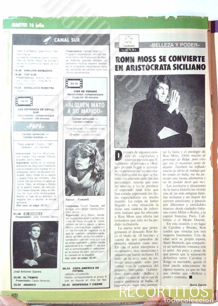 Cine: RONN MOSS BELLEZA Y PODER FARRAH FAWCETT ALGUIEN MATO A SU MARIDO JOSE ANTONIO GAVIRA