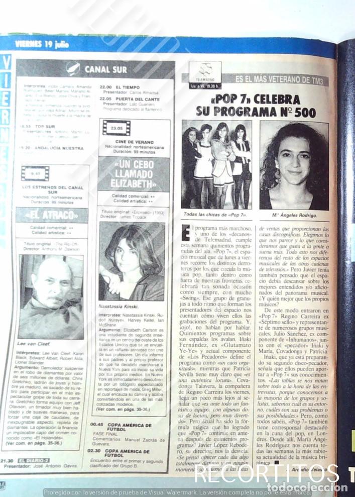 Cine: NASTASSIA KINSKI ANASTASIA NATSAJA LEE VAVN CLEEF POP 7 MARI ANGELES RODRIGO