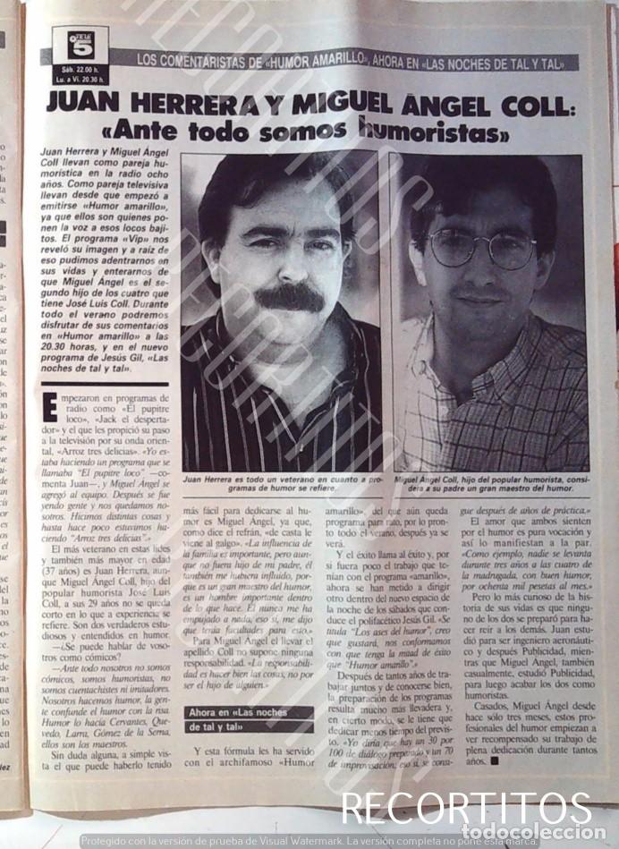 Cine: JUAN HERRERA MIGUEL ANGEL COLL HUMORISTAS COMENTARISTAS DOBLADORES DE HUMOR AMARILLO EN TAL Y TAL TA