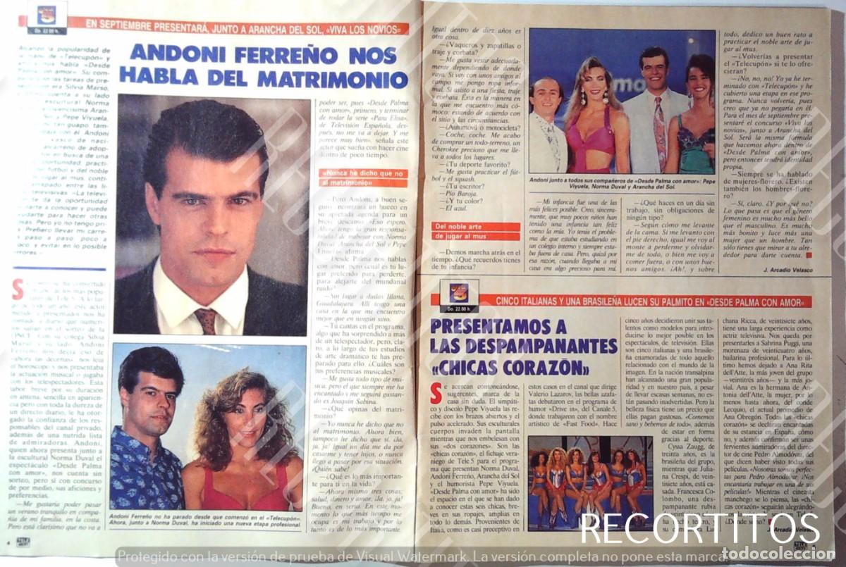 Cine: ANDONI FERRE&Ntilde;O DESDE PALMA CON AMOR ARANCHA DEL SOL NORMA DUVAL PEPE VIYUELA CHICAS CORAZON AZAFATA