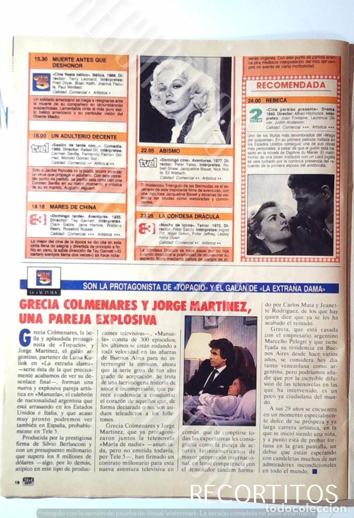 Cine: GRECIA COLMENARES TOPACIO JORGE MARTINEZ REBECA JOAN FONTAINE JEAN HARLOW