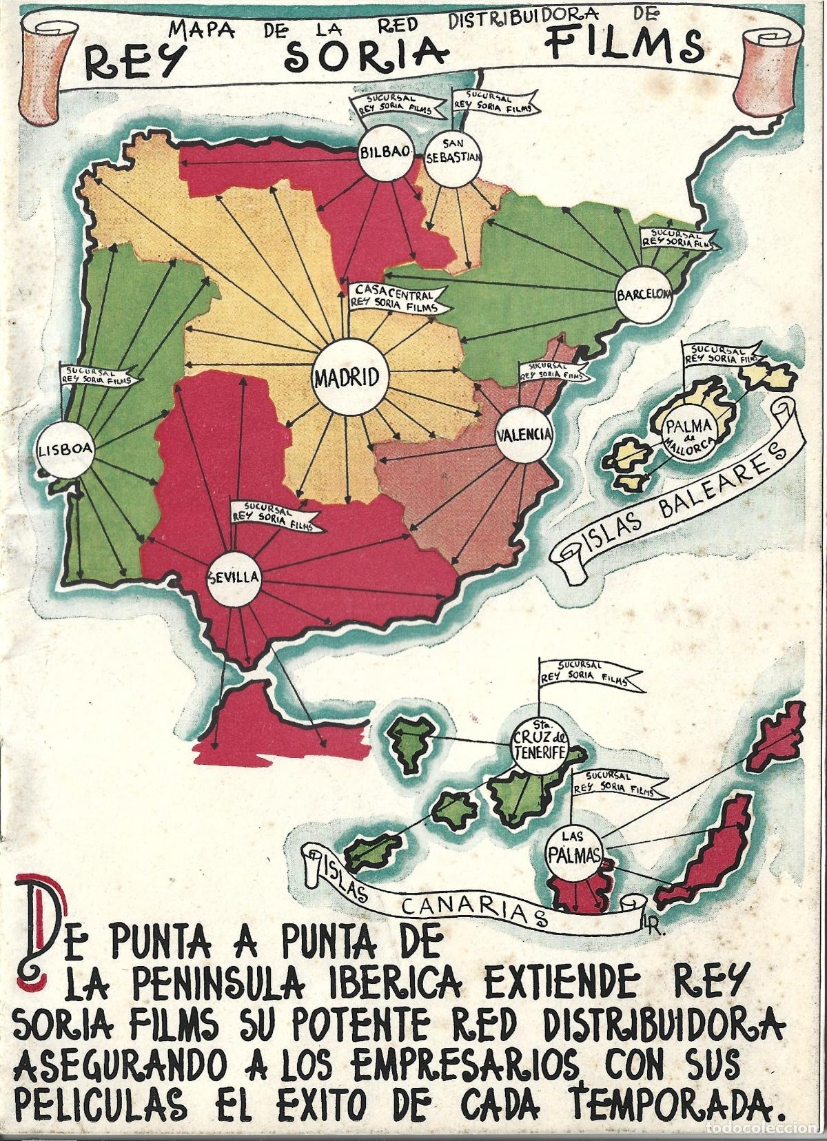 Cine: CINE-CATALOGO DE DISTRIBUIDORAS REGIONALES DE REY SORIA FILMS 1942-43-44