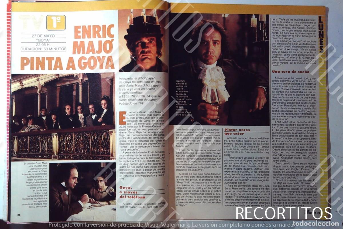 Cine: ENRIC MAJO GOYA EN TVE