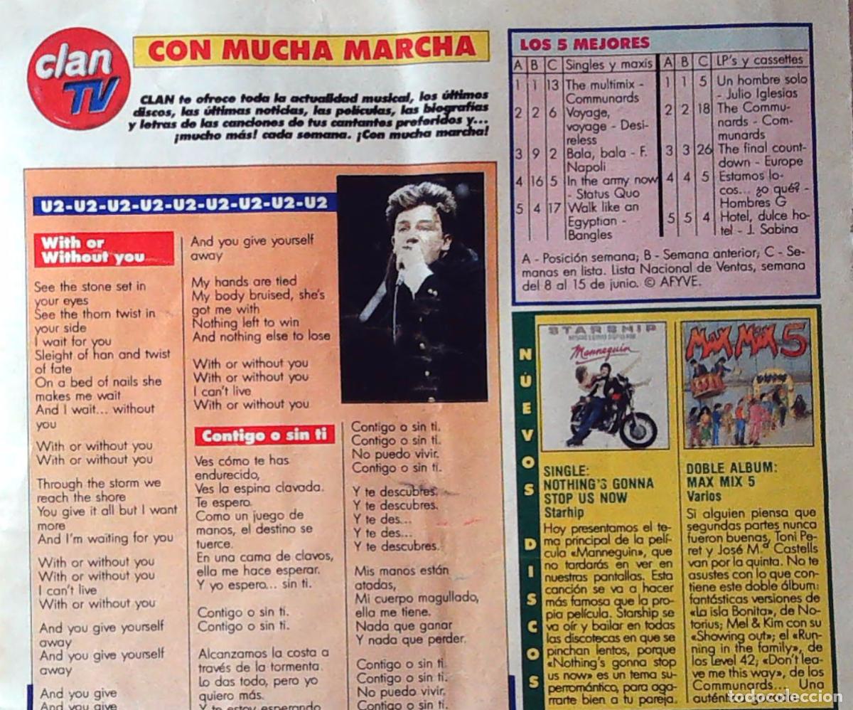 Cine: WITH O WOTHOUT YOU BONO U2