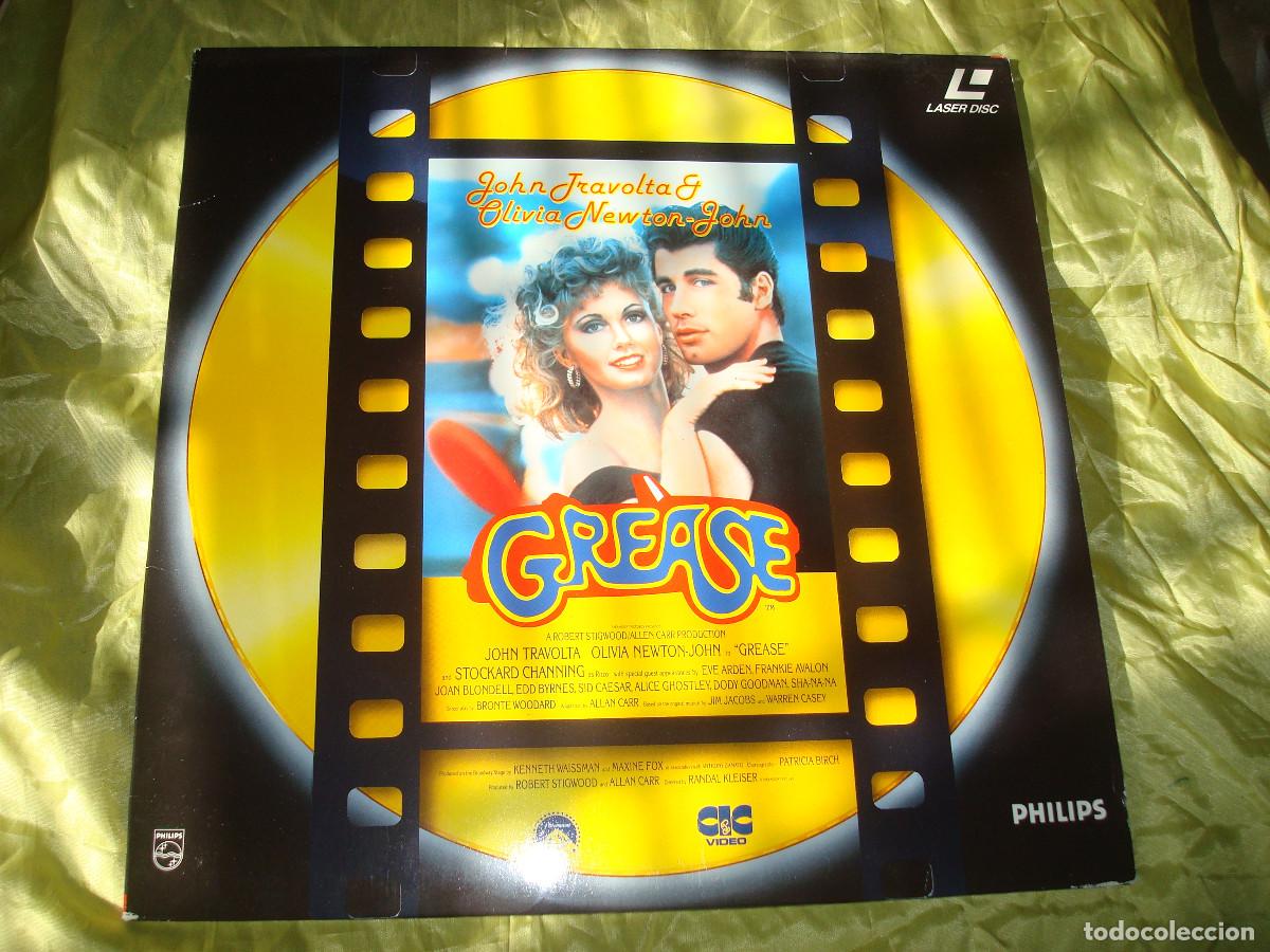 Cine: GREASE. JOHN TRAVOLTA, OLIVIA NEWTON-JOHN. LASER DISC. WIDESCREEN, 1991. IMPECABLE