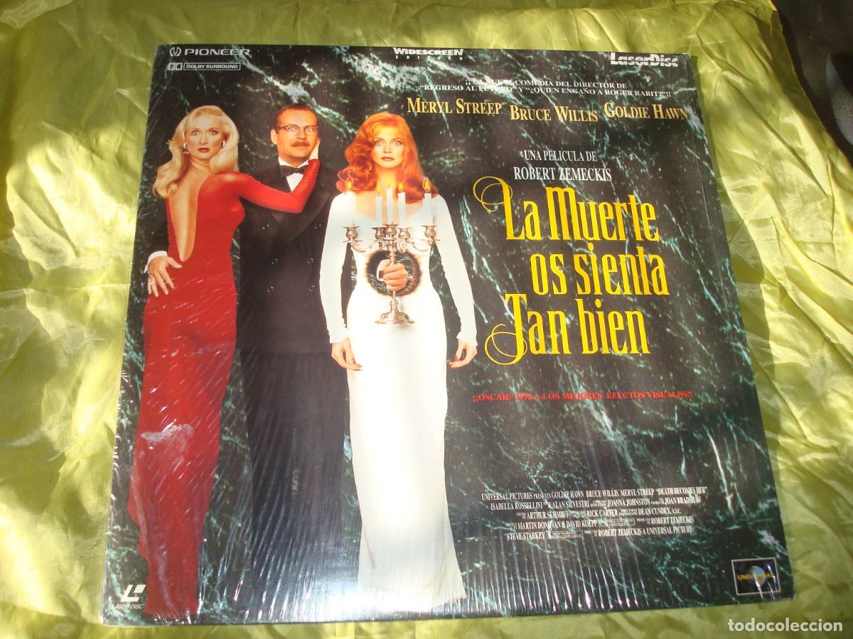 Cine: LA MUERTE OS SIENTA TAN BIEN. MERYL STREEP, BRECE WILLIS. LASER DISC. PIONNER, 1993. IMPECABLE