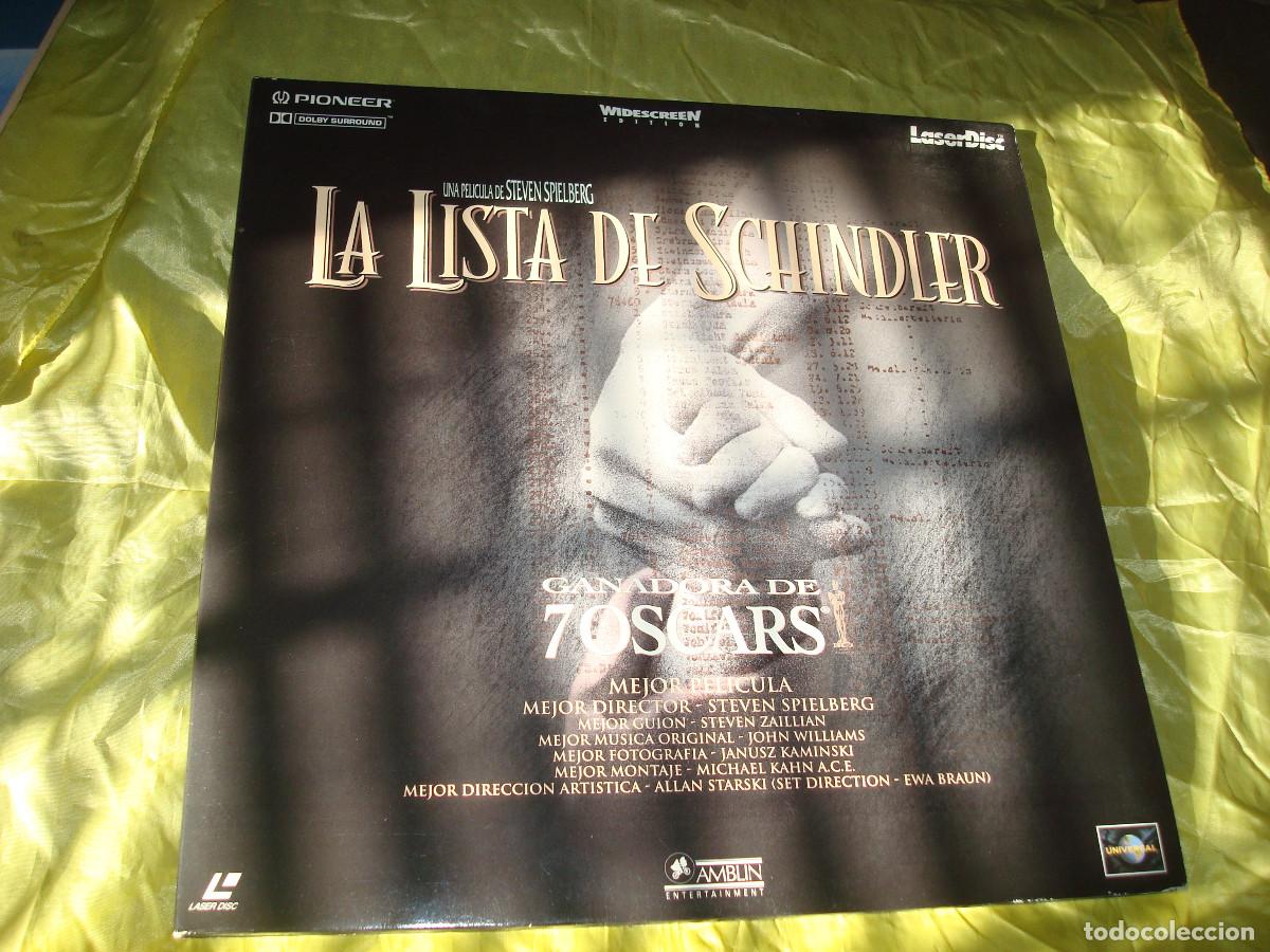 Cine: LA LISTA DE SCHINDLER. STEVEN SPIELBERG. 2 LASER DISC&acute;S. PORTADA ABIERTA. IMPECABLE