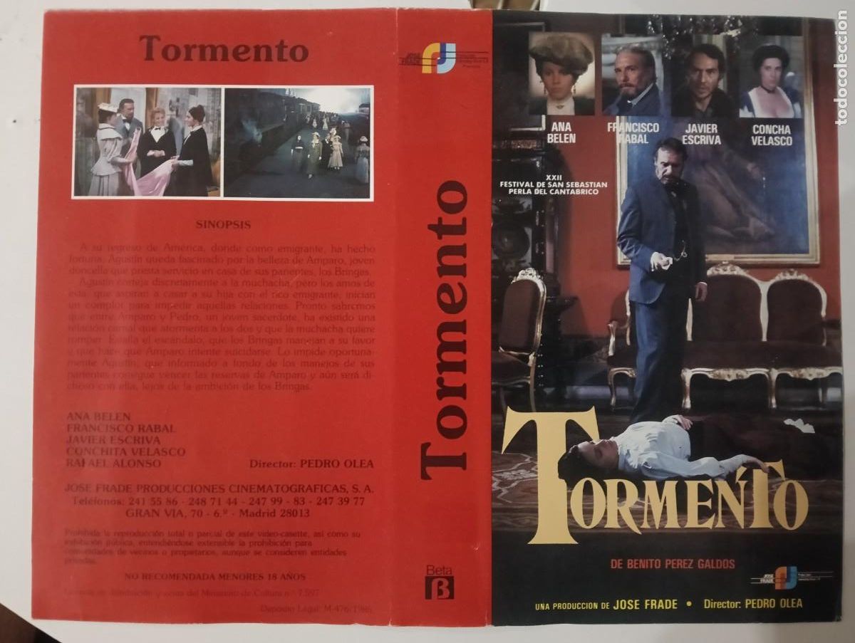 Cine: SUBASTA CARATULAS - TORMENTO JOSE FRADE BETA