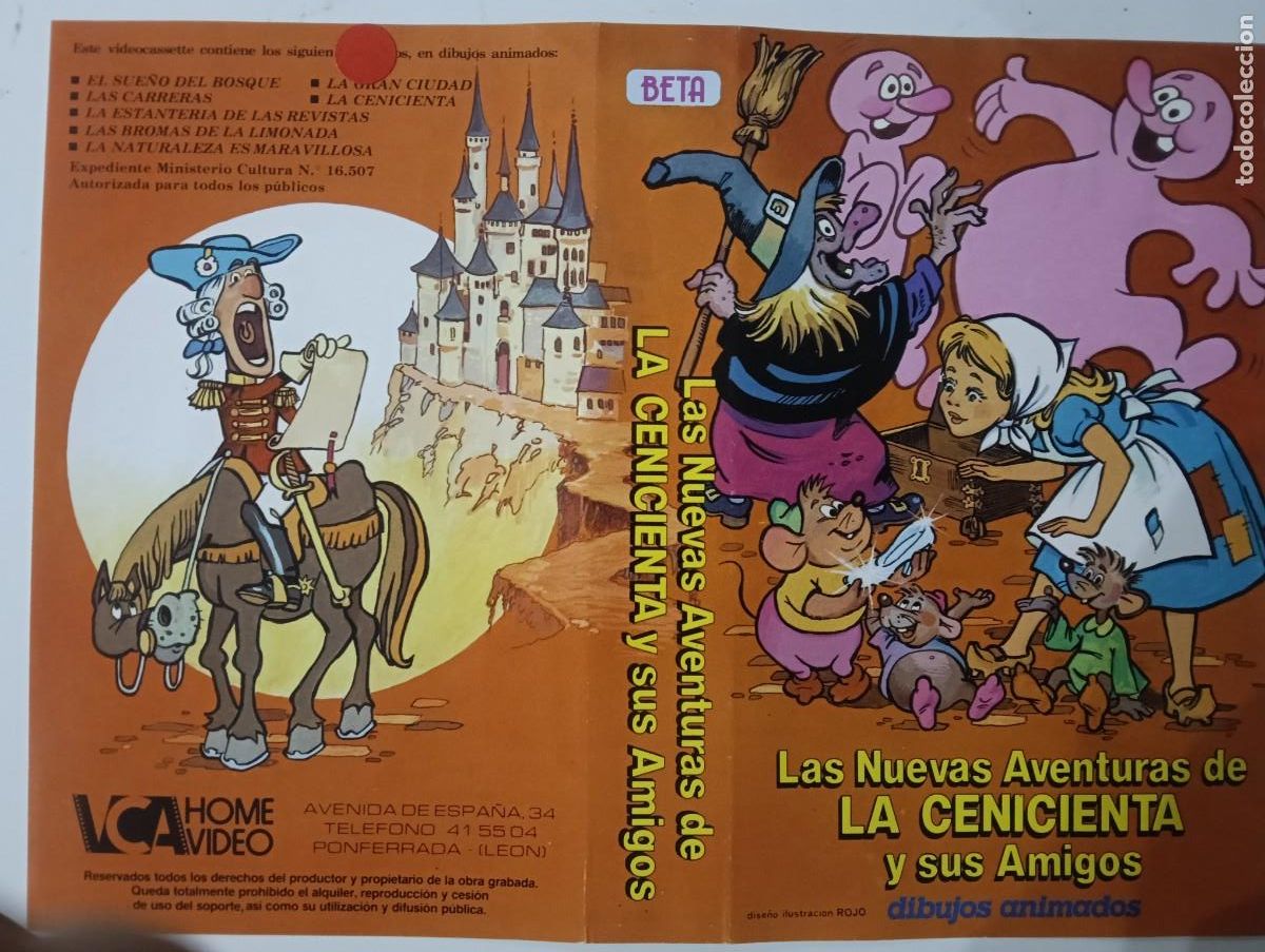 Cine: SUBASTA CARATULAS - LAS NUEVAS AVENTURAS DE CENICIENTA Y SUS AMIGOS VCA BETA