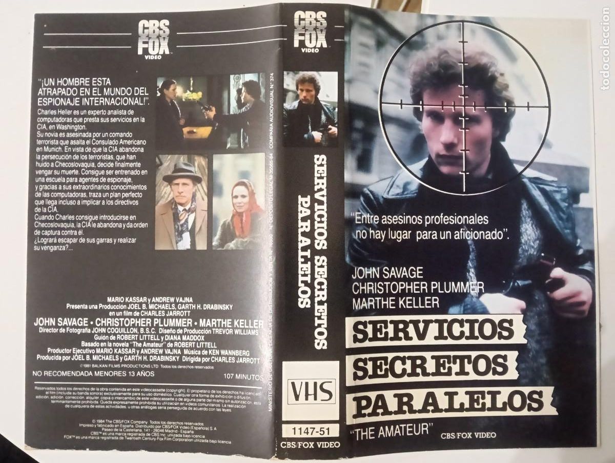 Cine: SUBASTA CARATULAS - SERVICIOS SECRETOS PARALELOS CBS FOX VHS