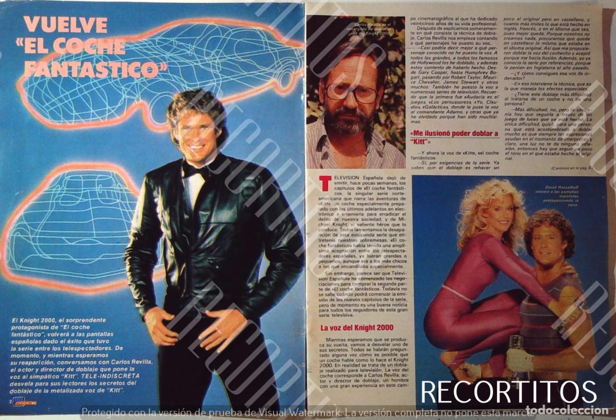 Cine: EL COCHE FANTASTICO DAVID HASSELHOFF CARLOS REVILLA DOBLADOR DOBLAJE DE KITT
