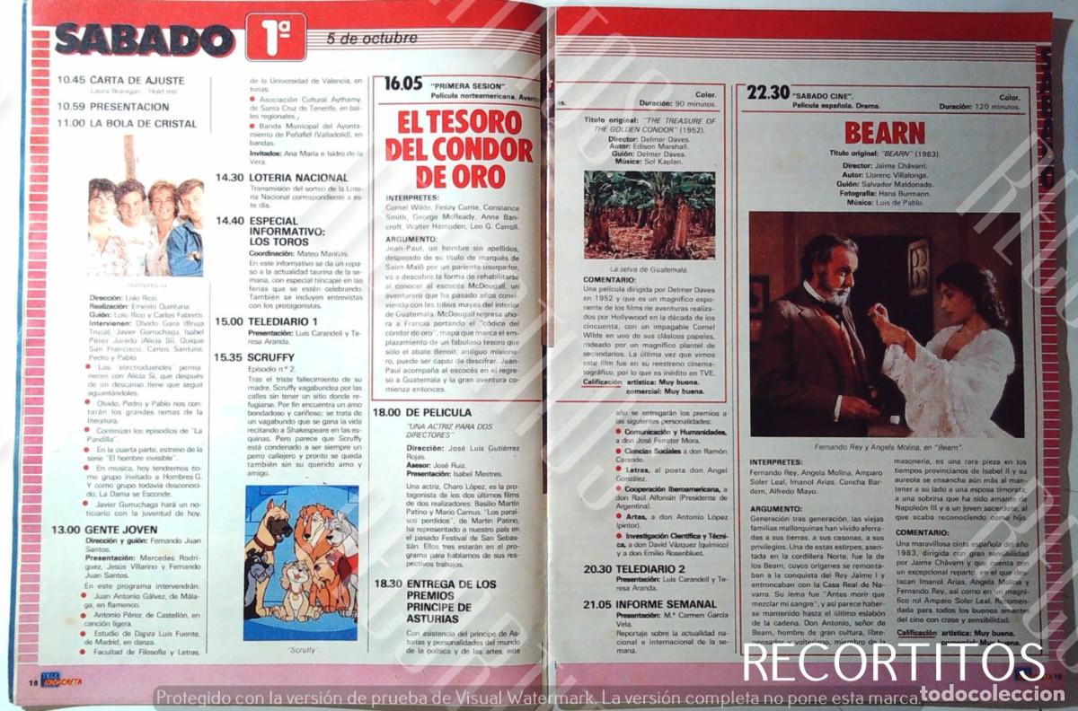 Cine: HOMBRES G EN LA BOLA DE CRISTAL BEARN ANGELA MOLINA FERNANDO REY SCRUFFY EL PERRO HUERFANO