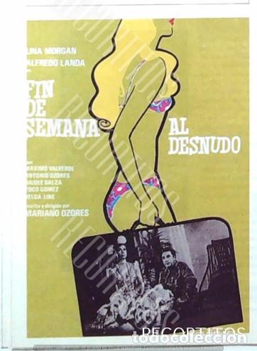 Cine: FIN DE SEMANA AL DESNUDO LINA MORGAN ALFREDO LANDA HELGA LINE MARIANO OZORES ANTONIO MAXIMO VALVERDE