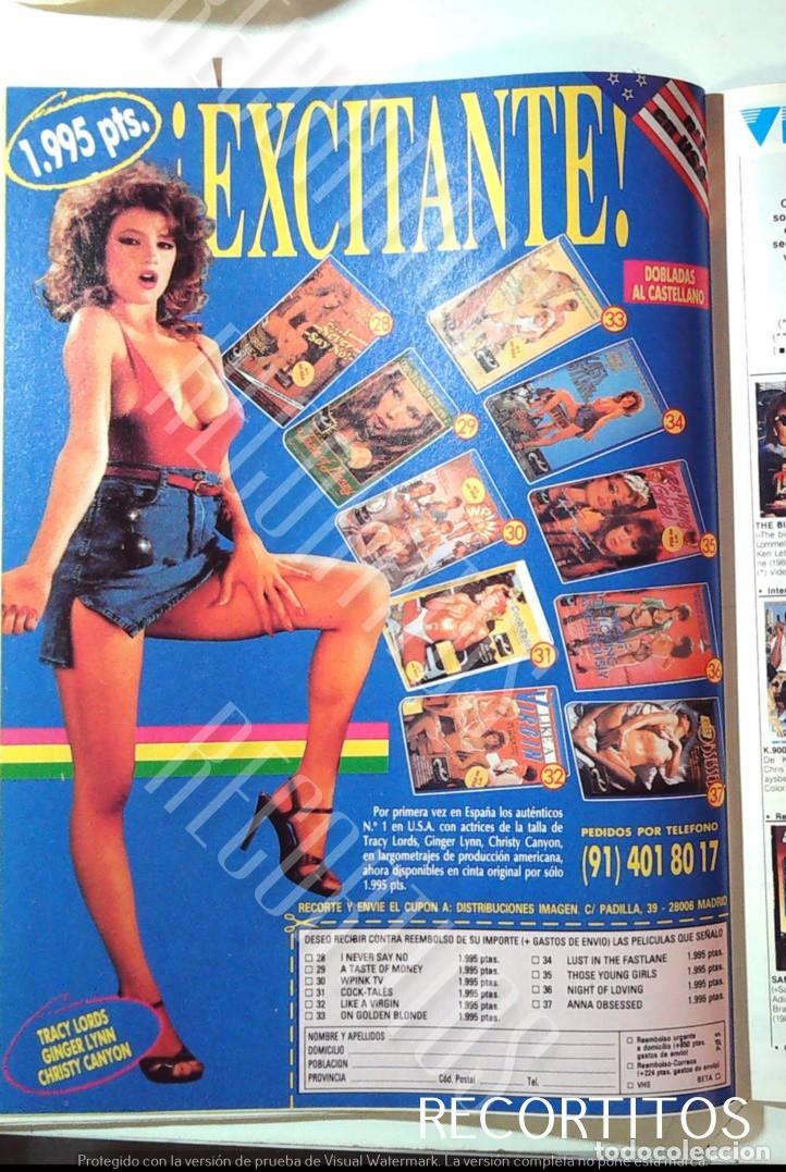 Cine: PUBLICIDAD DE CINE PORNO EROTICO XXX A&Ntilde;O 1990 TRACY LORDS GINGER LYNN CHRISTY CANYON