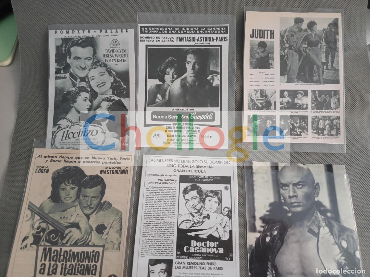 Cine: Programas de cine facsimil blanco y negro