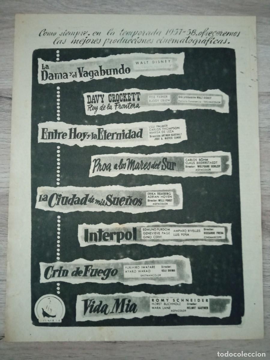Cine: MERCURIO FILMS, LISTA DE MATERIAL 1959-60, EL BARBARO Y LA GEISHA, HOJA DE REVISTA ANTIGUA
