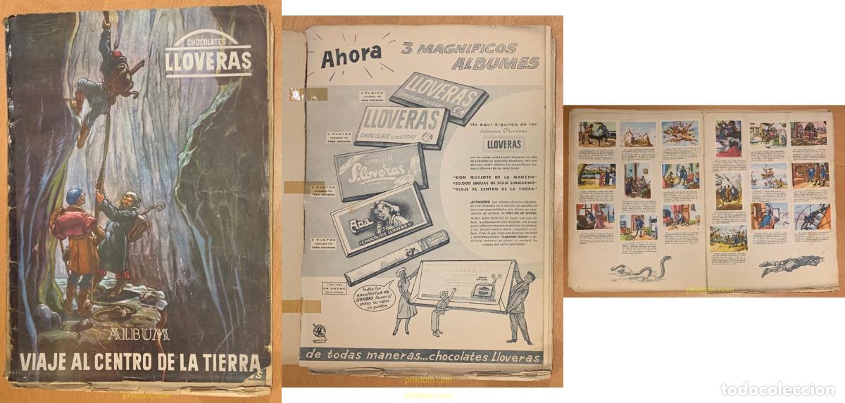 Cine: ALBUM CROMOS VIAJE AL CENTRO DE LA TIERRA.CHOCOLATES LLOVERAS COMPLETO