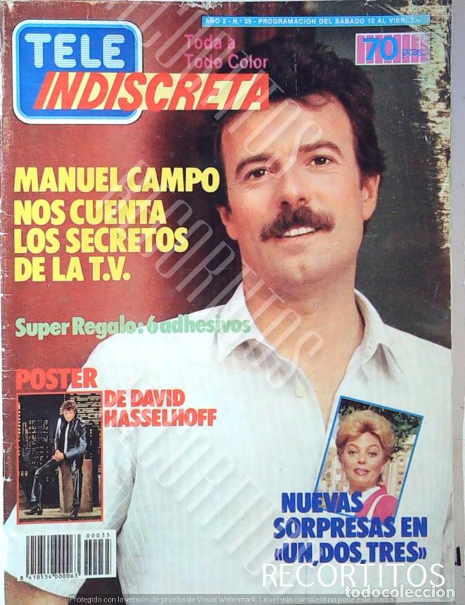 Cine: RECORTE PORTADA MANUEL CAMPO VIDAL BARBIE DAVID HASSELHOFF MAYRA GOMEZ KEMP UN DOS TRES 1 2 3