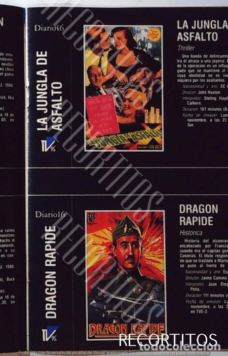 Cine: LA JUNGLA DE ASFALTO MARILYN MONROE DRAGON RAPIDE FRANCO HABLEMOS DE SEXO ELENA OCHOA CRISTAL TELENO