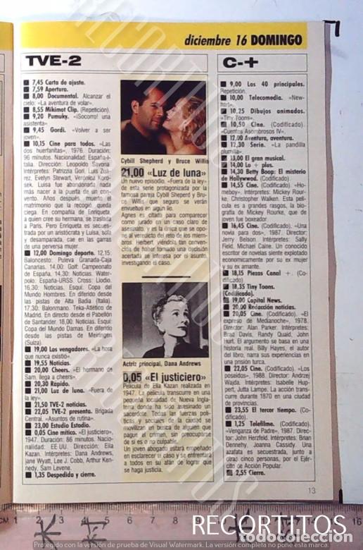 Cine: LUZ DE LUNA CYBILL SHEPHERD BRUCE WILLIS JOAN FONTAINE PETER O'TOOLE LA ULTIMA CASA A LA IZQUIERDA