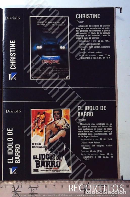 Cine: CHRISTINE STEPHEN KING EL COCHE POSEIDO VERONICA FORQUE PLATOS ROTOS SANTA BARBARA EL IDOLO DE BARRO