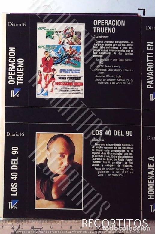 Cine: OPERACION TRUENO JAMES BOND 007 SEAN CONNERY CLAUDINE AUGER TERENCE YOUNG PHIL COLLINS MADONNA VOGUE