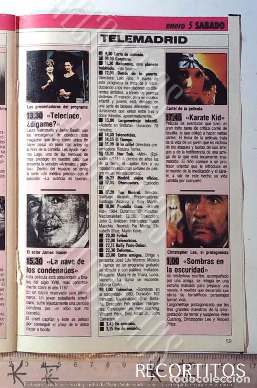 Cine: KARATE KID PAT MORITA RALPH MACCHIO JAMES MASON CHRISTOPHER LEE JENNIFER HOLMES TELECINCO DIGAME BIN