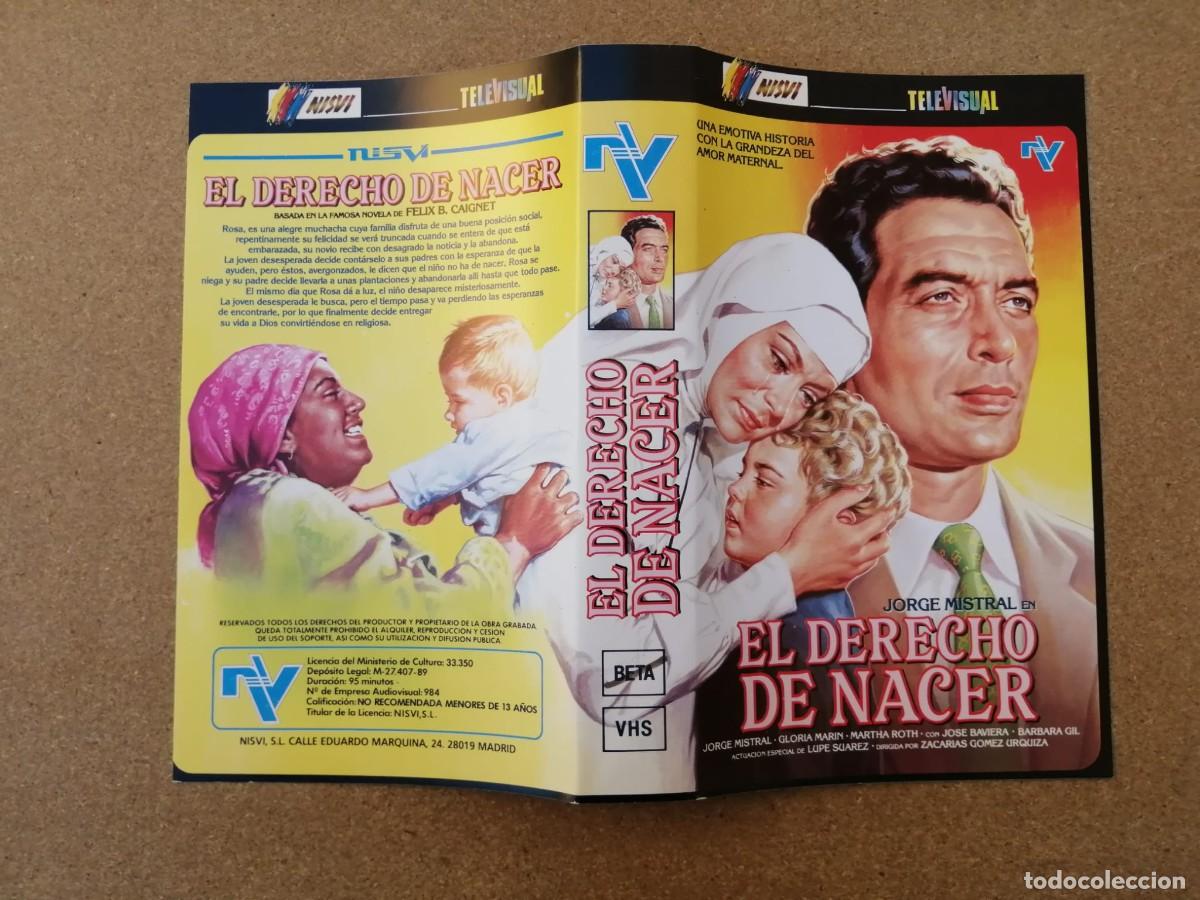 Cine: CARATULA VHS. EL DERECHO DE NACER (JORGE MISTRAL)