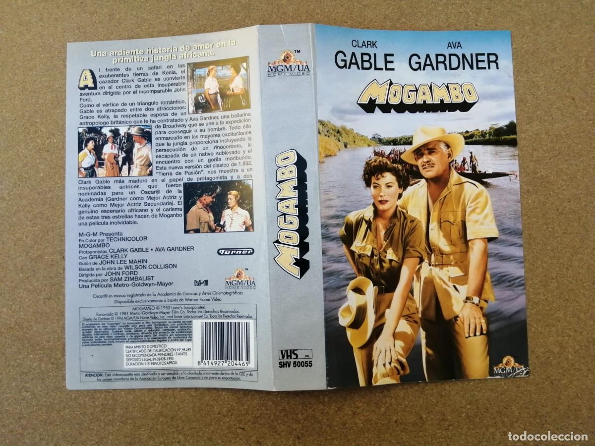 Cine: CARATULA VHS. MOGAMBO (CLARK GABLE - AVA GARDNER - GRACE KELLY)