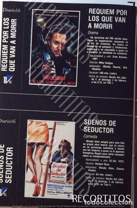 Cine: SUE&Ntilde;OS DE UN SEDUCTOR WOODY ALLEN DIANNE KEATON MICKEY ROURKE
