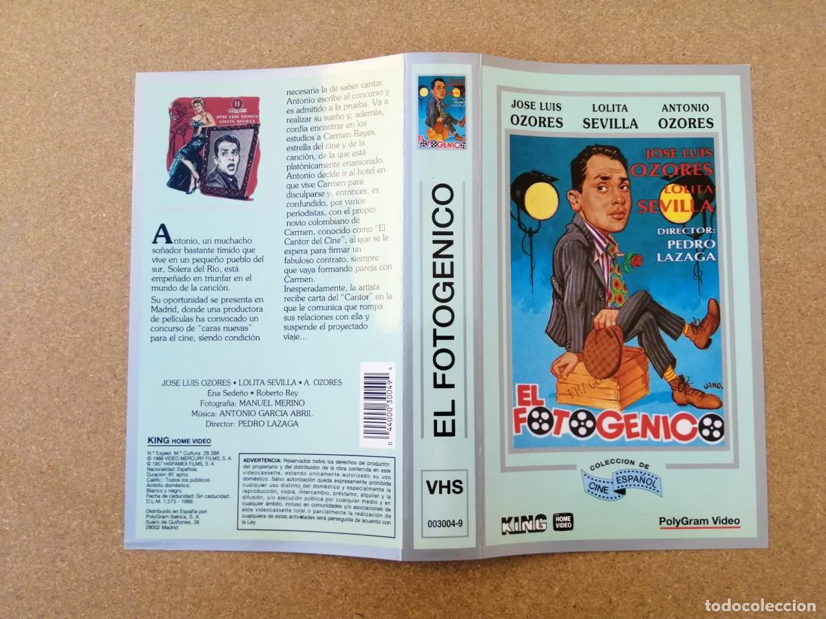 Cinema: CARATULA VHS. EL FOTOGENICO (JOSE LUIS OZORES - ANTONIO OZORES - LOLITA SEVILLA)