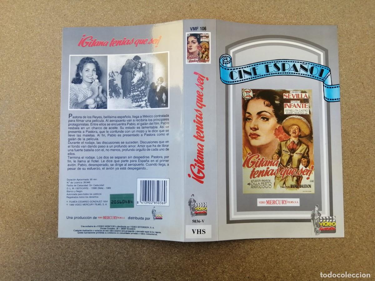 Cine: CARATULA VHS. GITANA TENIAS QUE SER (CARMEN SEVILLA - PEDRO INFANTE)