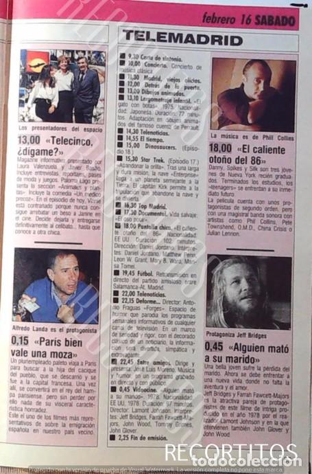 Cine: PHIL COLLINS LOUIS DE FUNES JEFF BRIDGES ALFREDO LANDA JAVIER BASILIO TELECINCO DIGAME