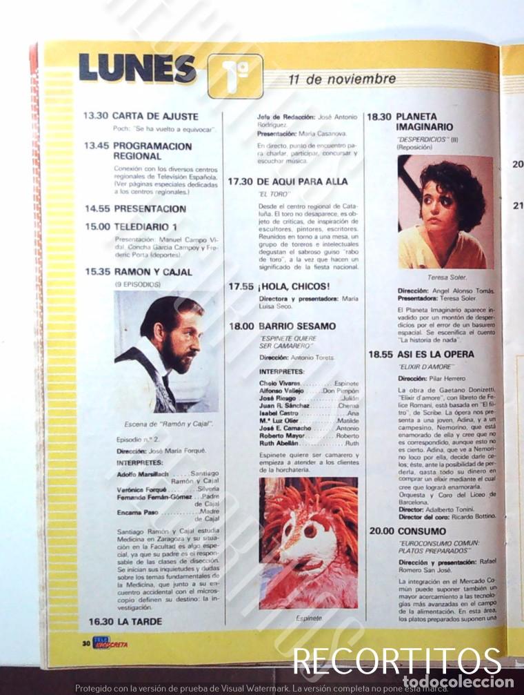 Cine: ESPINETE BARRIO SESAMO TERESA SOLER RAMON Y CAJAL ADOLFO MARSILLACH
