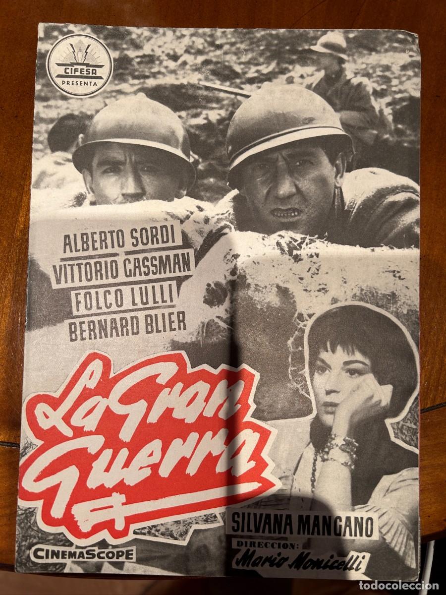 Cine: la gran guerra guia publicitaria nueva desplegable preciosa