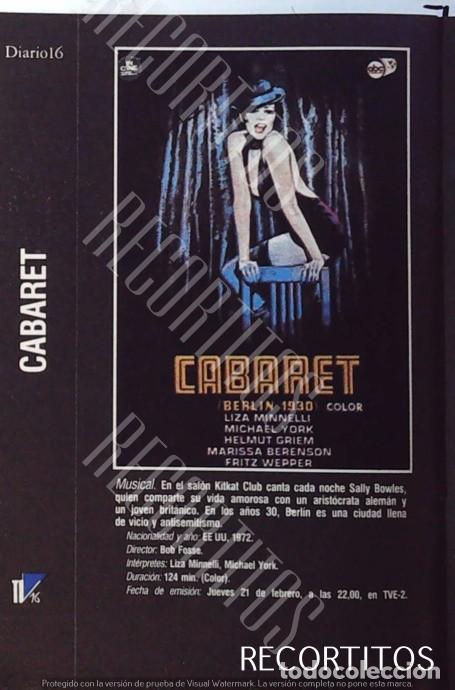 Cine: CABARET LIZA MINNELLI BOB FOSSE MICHAEL YORK