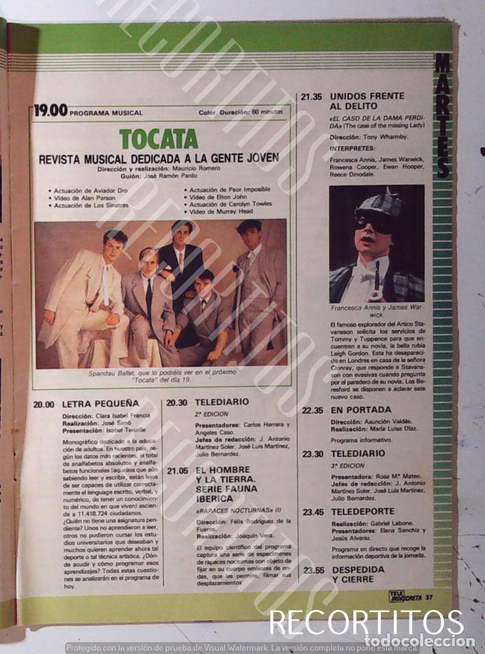 Cine: spandau ballet en tocata francesca annis james warwick