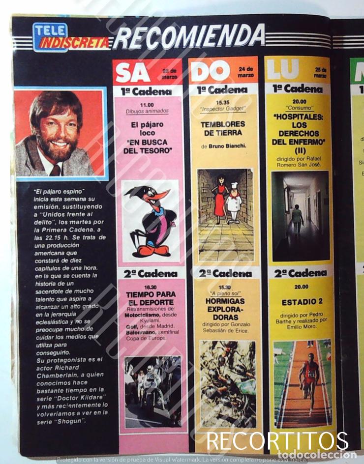 Cine: EL INSPECTOR GADGET en tele indiscreta plajaro loco el pajaro espino rochard chamberlain